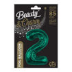 Picture of FOIL BALLOON NUMBER 2 BOTTLE GREEN 34 INCH